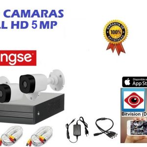 Kit 4 Camaras Bala Plastica 4K 5MP 2,8MM LONGSE + INSTALACION