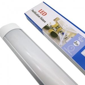Tubo Led Empavonado Regleta Redonda Con Base 36w 120cms FRIA BLANCA